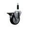 Service Caster 4'' Black Poly Swivel 7/8'' Expanding Stem Caster with Brake SCC-EX20S414-PPUB-BLK-PLB-78 - alternate 1